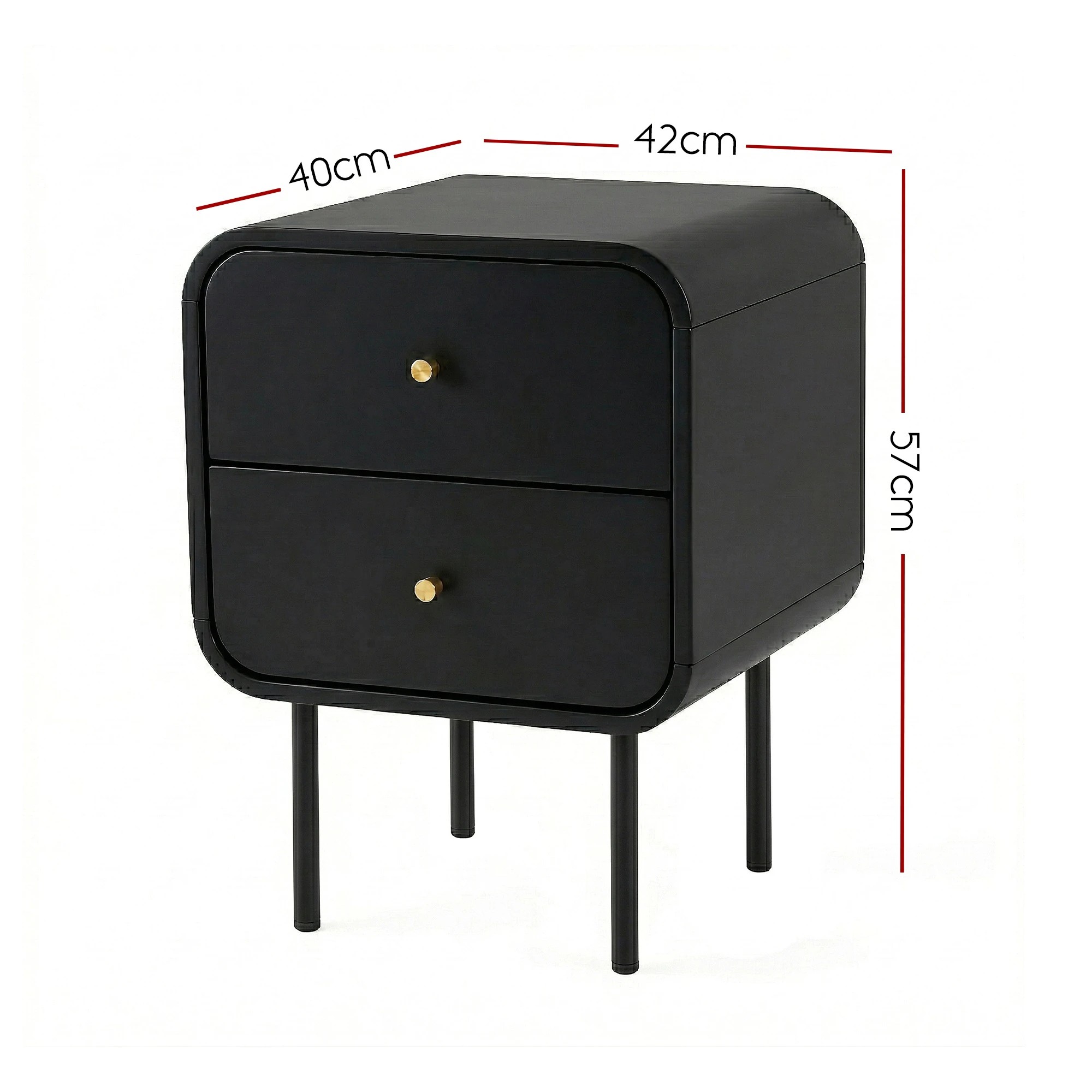3 Artiss Bedside Table 2 Drawers Side End Table Nightstand - White, 3 of 5