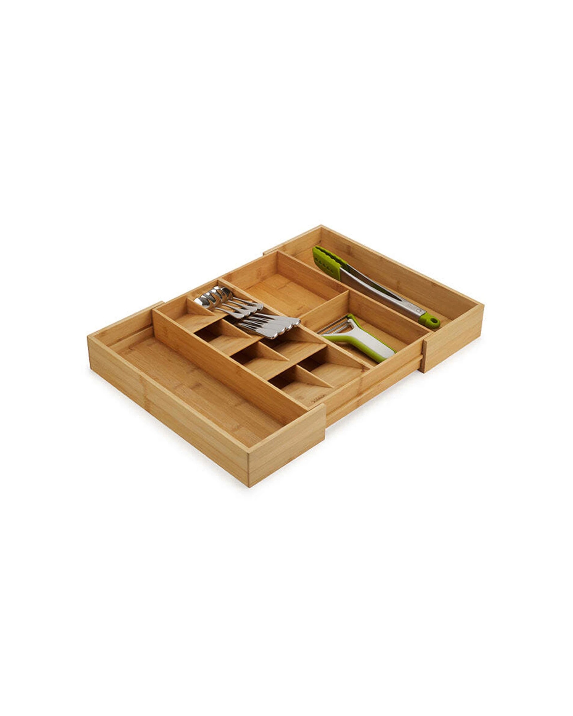 1 Joseph Joseph DrawerStore Bamboo Expanding Cutlery Organiser Tray 40cm - Brown, 1 of 7