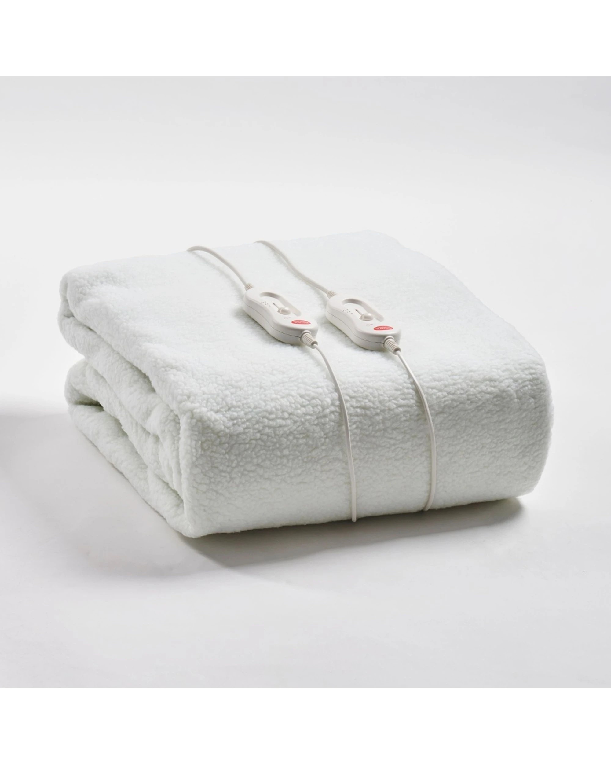 2 Tontine Soft & Cosy Sherpa Fleece Electric Blanket 3 Heat Settings Queen - White, 2 of 2