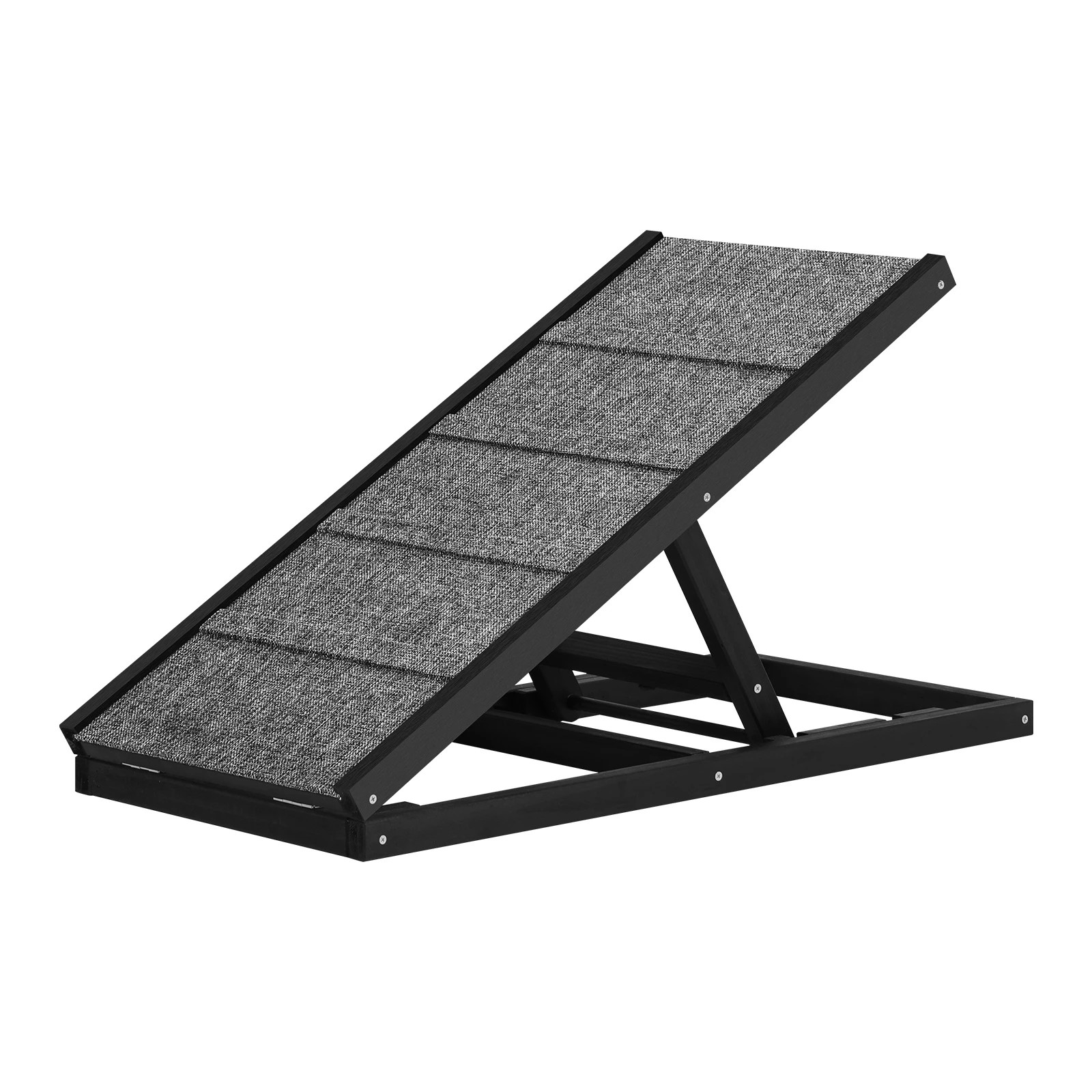 1 Alopet Dog Pet Ramp Adjustable Height Dogs Stairs Bed Sofa Car Foldable 70cm - Black, 1 of 10