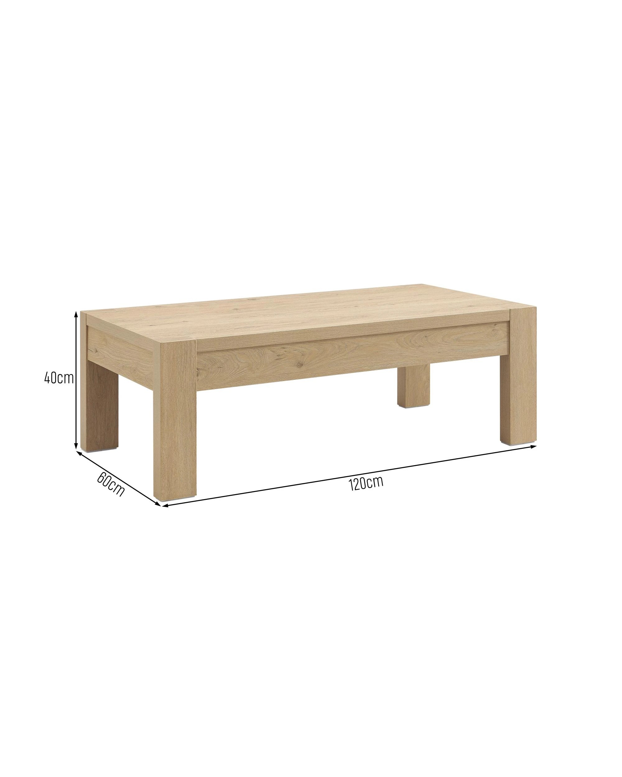 8 Kodu Rectangular Coffee Table Oak Look - Natural, 8 of 8