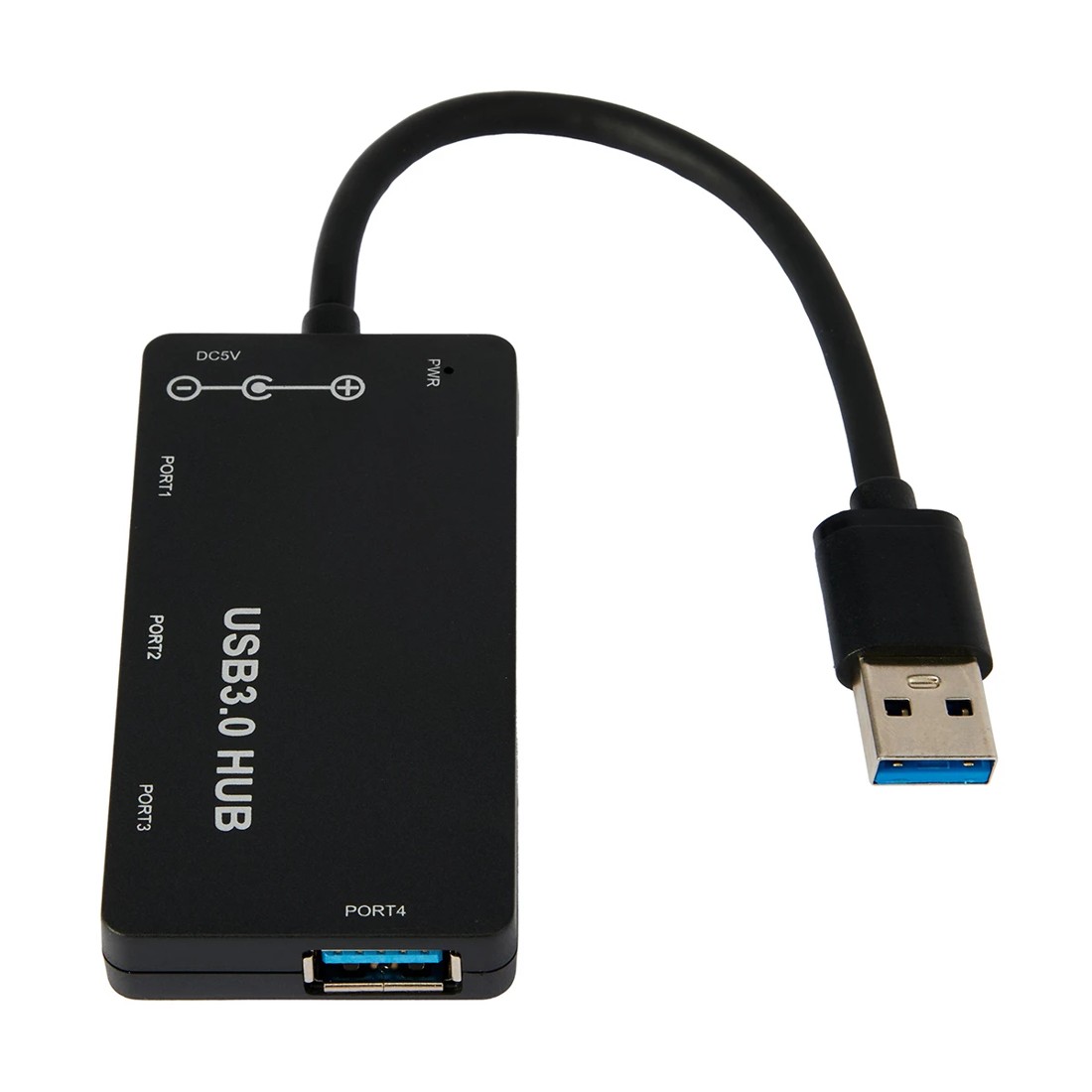 3 4 Port USB 3.0 Hub - Black, 3 of 5