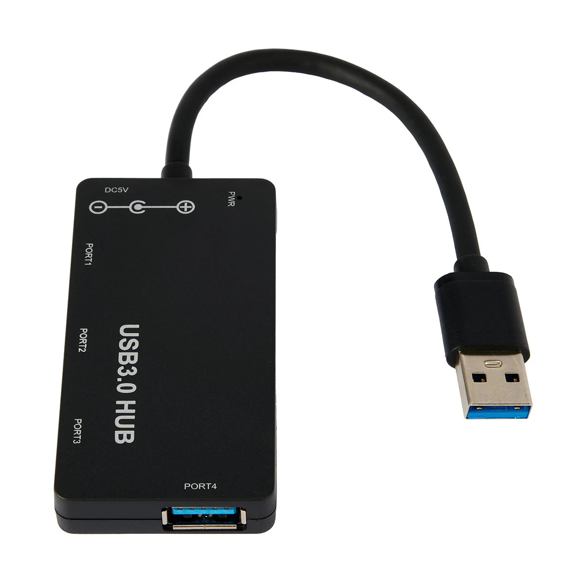 3 4 Port USB 3.0 Hub - Black, 3 of 5
