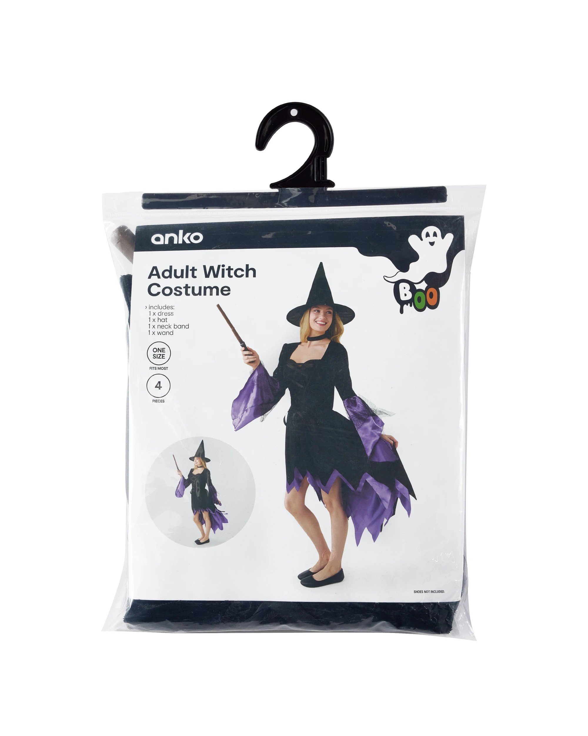 9 4 Piece Witch Costume - Adult, 9 of 10