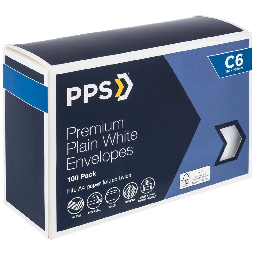 1 PPS C6 Premium Envelopes 100 Pack, 1 of 4