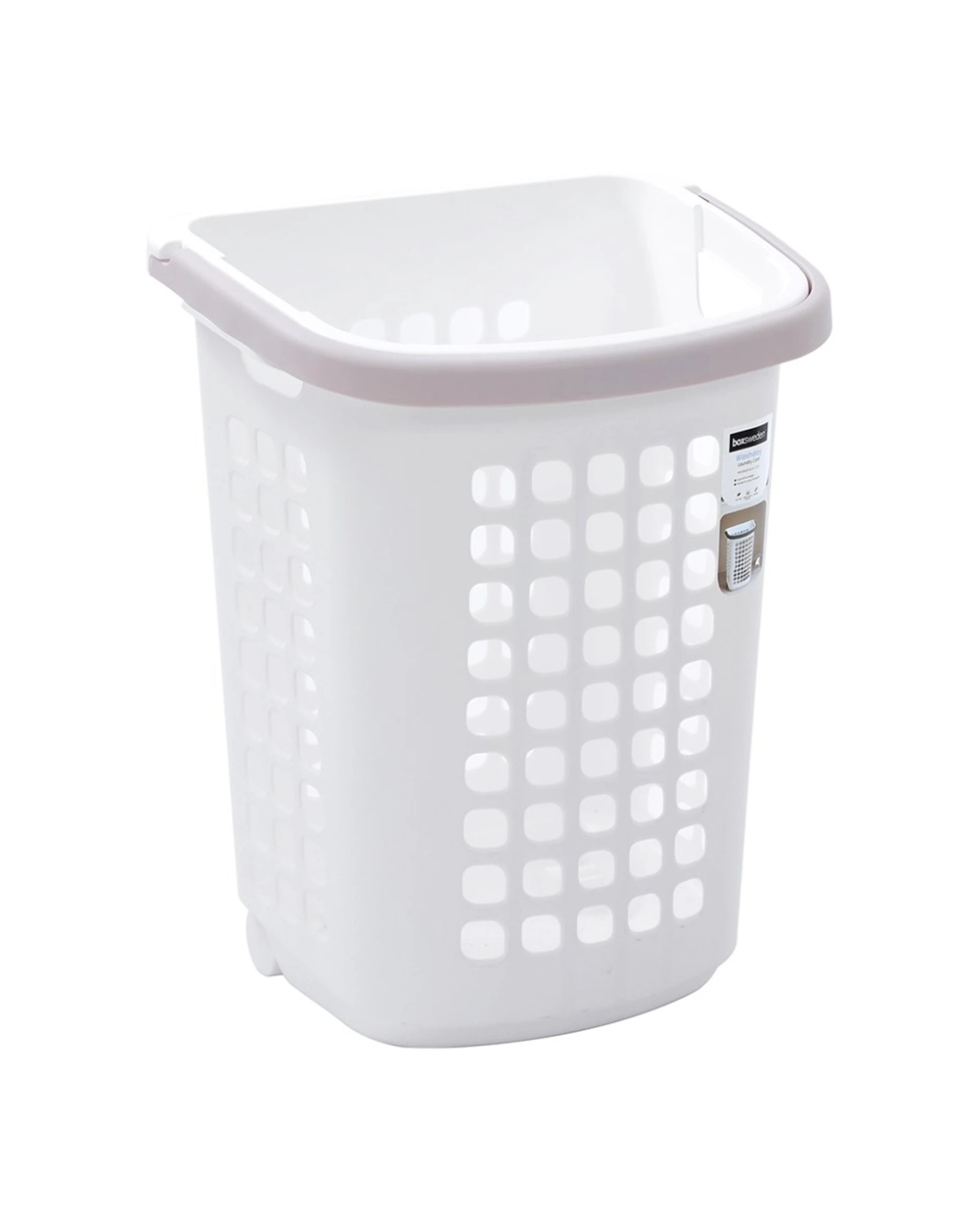 3 Boxsweden Washday Laundry Clothes Cart Basket 57L 49x38x61.5cm - Multi, 3 of 7