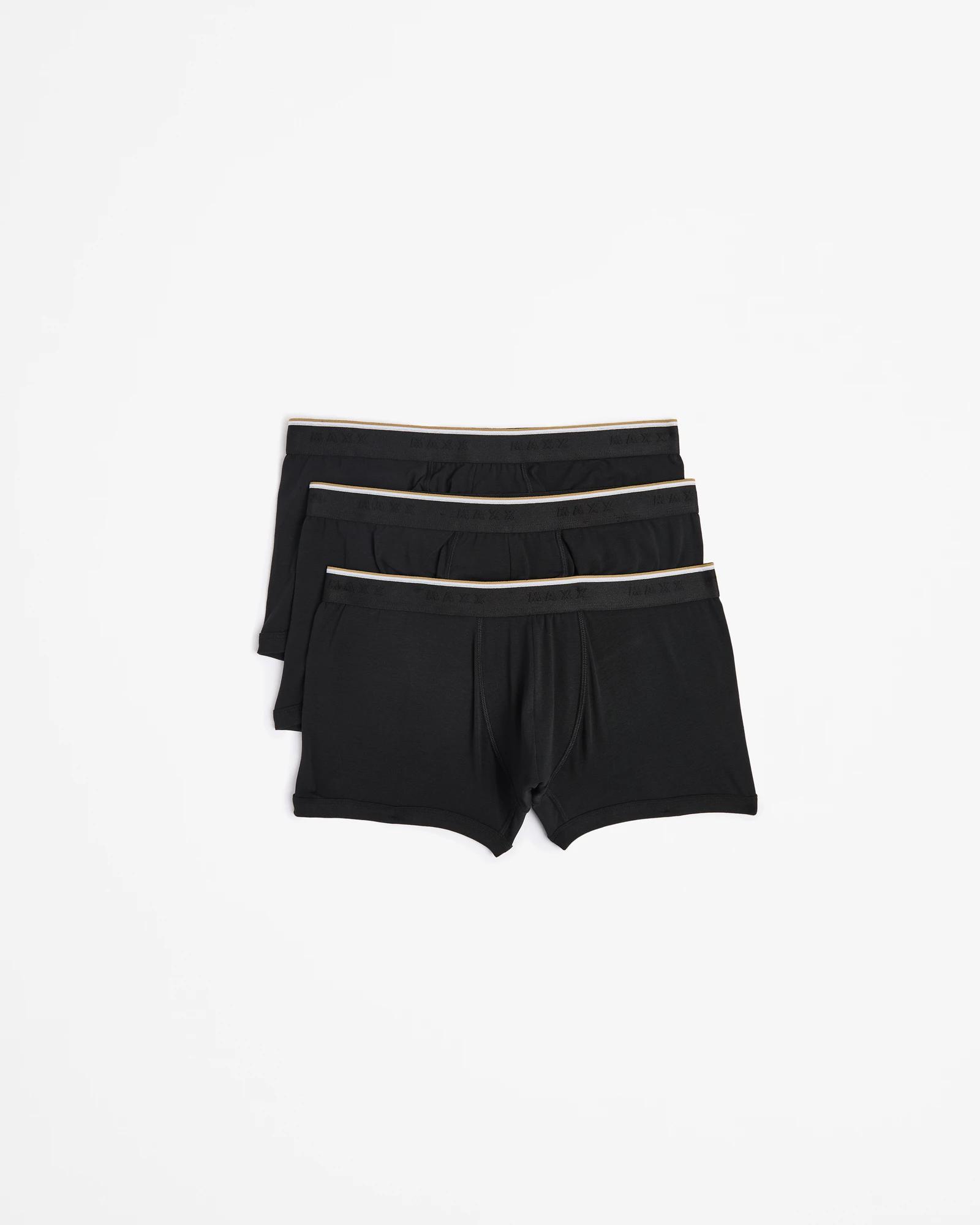 1 3 Pack Fitted Trunks - Maxx BLACK, 1 of 3