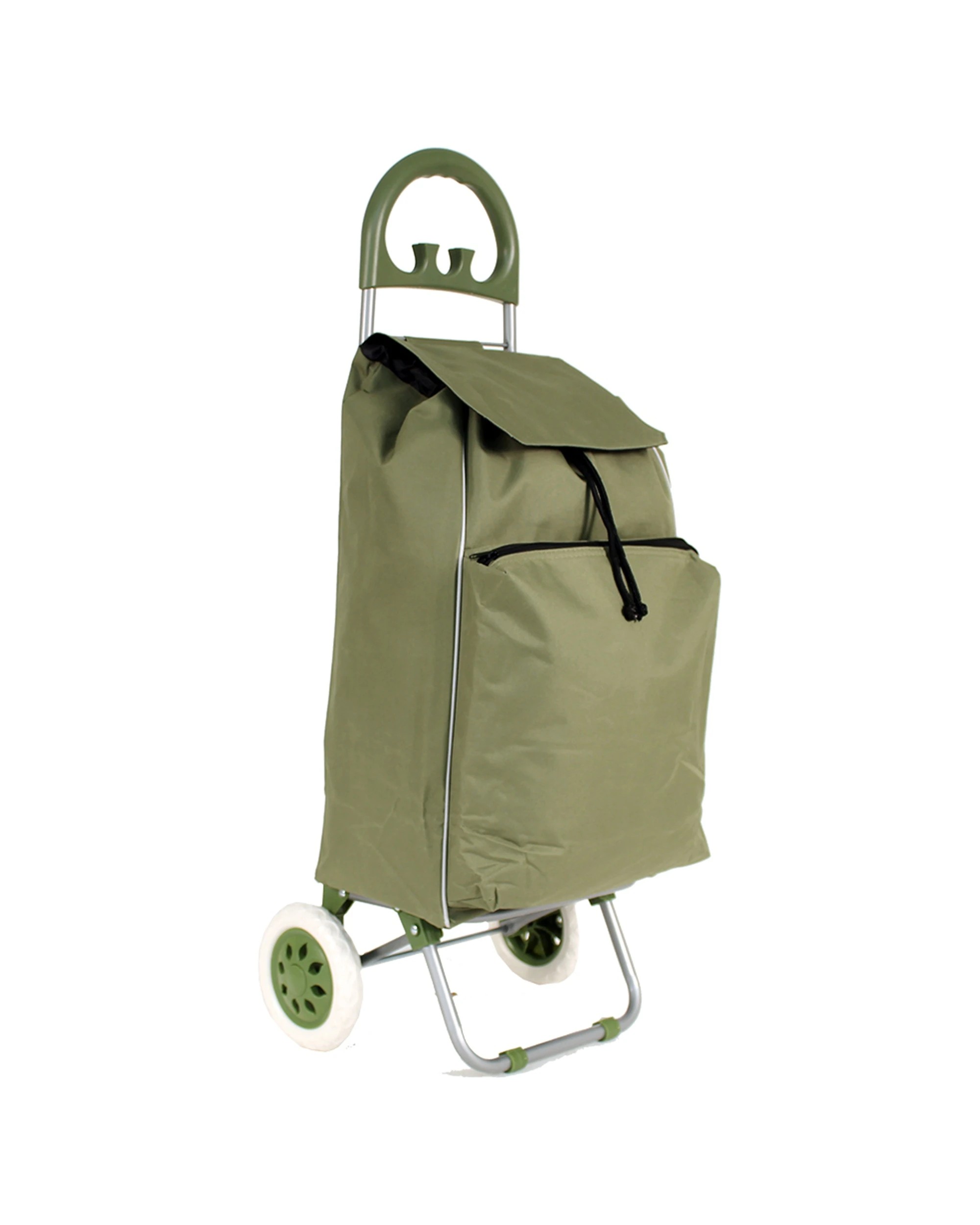 1 Tosca 70L 58cm Shopping Cart Trolley Bag with Wheels Lightweight Durable Khaki - Green, 1 of 2