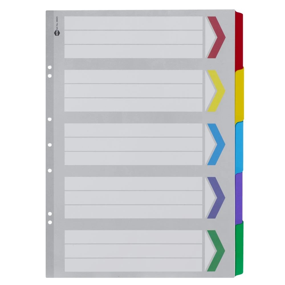 3 Marbig Reinforced A3 5 Tab Portrait Divider, 3 of 3