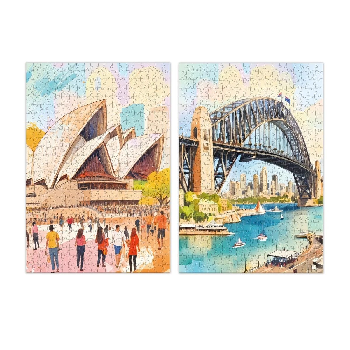 8 500 Piece Famous Landmark Water Colour Puzzles - Assorted, 8 of 9