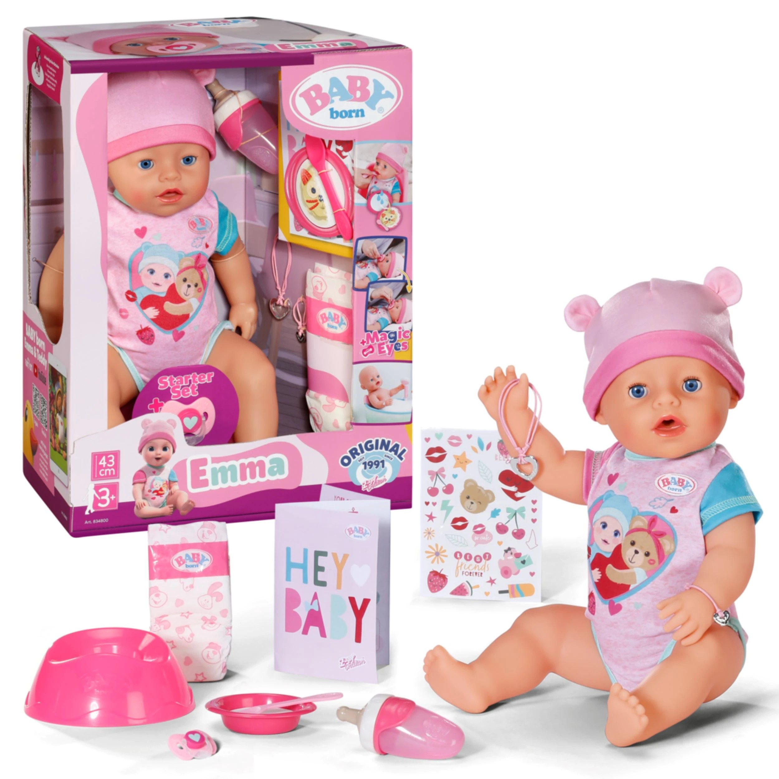 1 BABY born Emma 43cm - Pink, 1 of 7