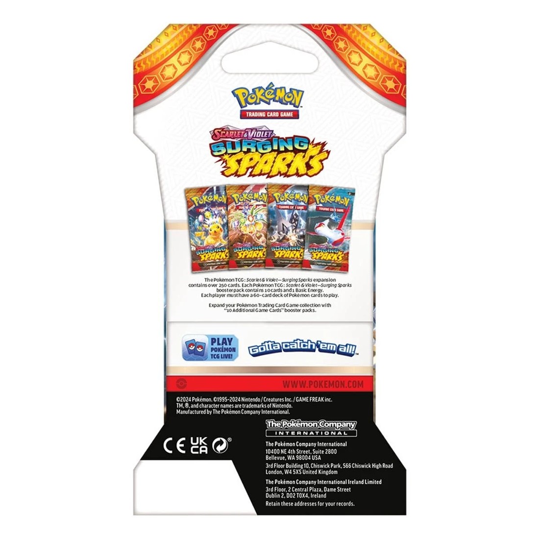 6 Pokemon Trading Card Game: Scarlet & Violet - Surging Sparks Blister Pack - Assorted, 6 of 6