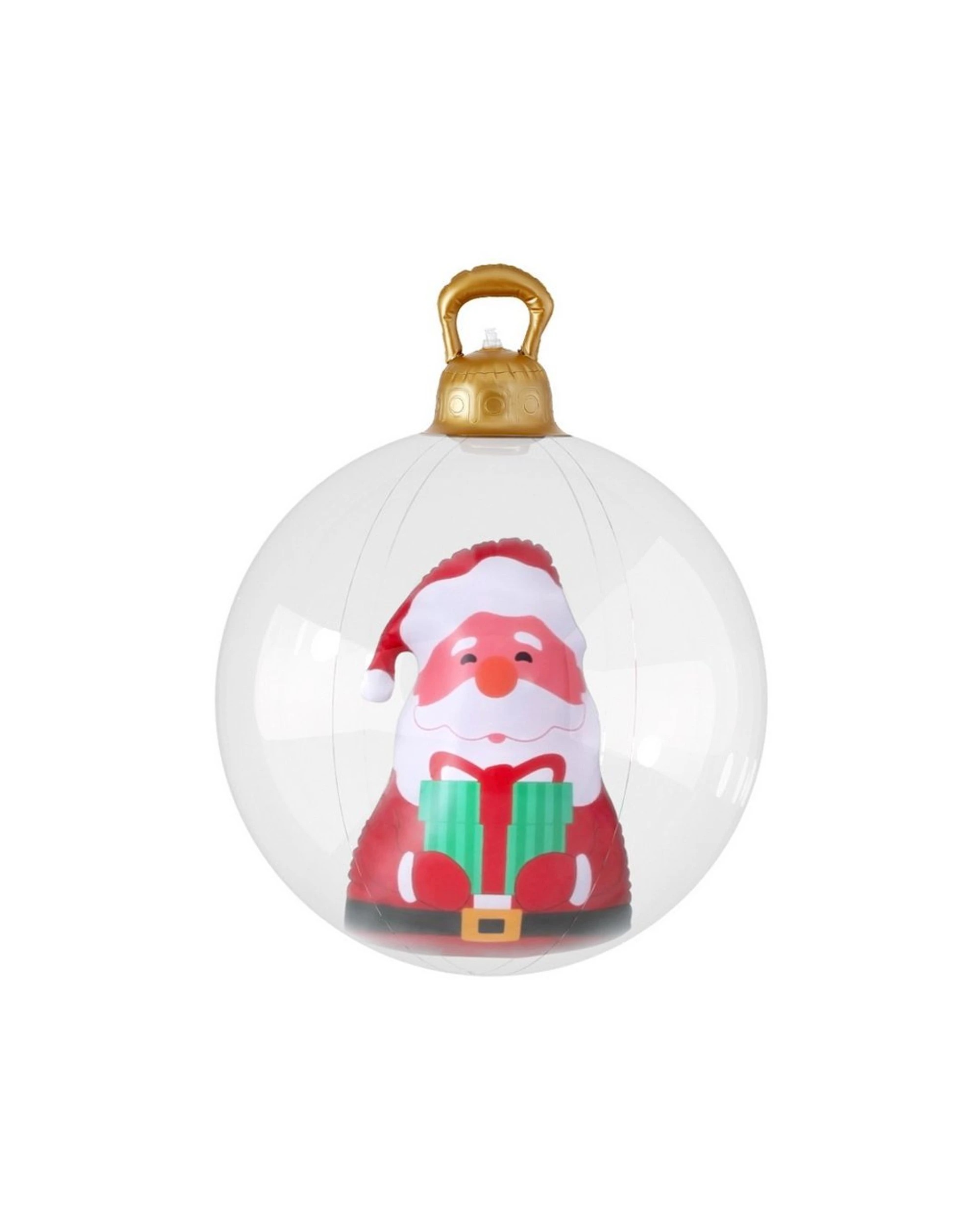 1 Jingle Jollys Christmas Inflatable Ball 60cm Santa Decoration Giant Bauble - Multi, 1 of 7