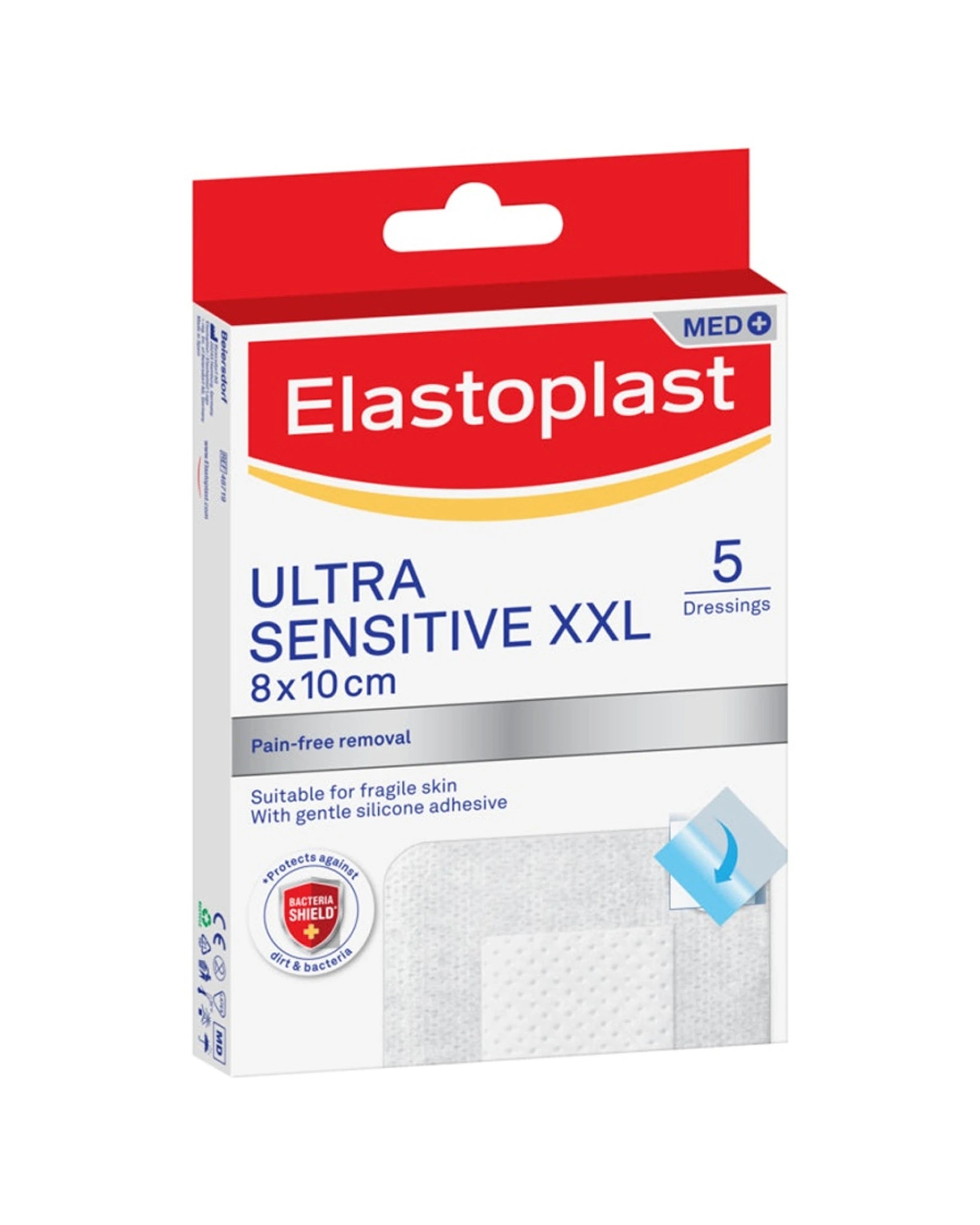 1 Elastoplast Ultra Sensitive XXL Wound Dressing 5 Pack - Clear, 1 of 3