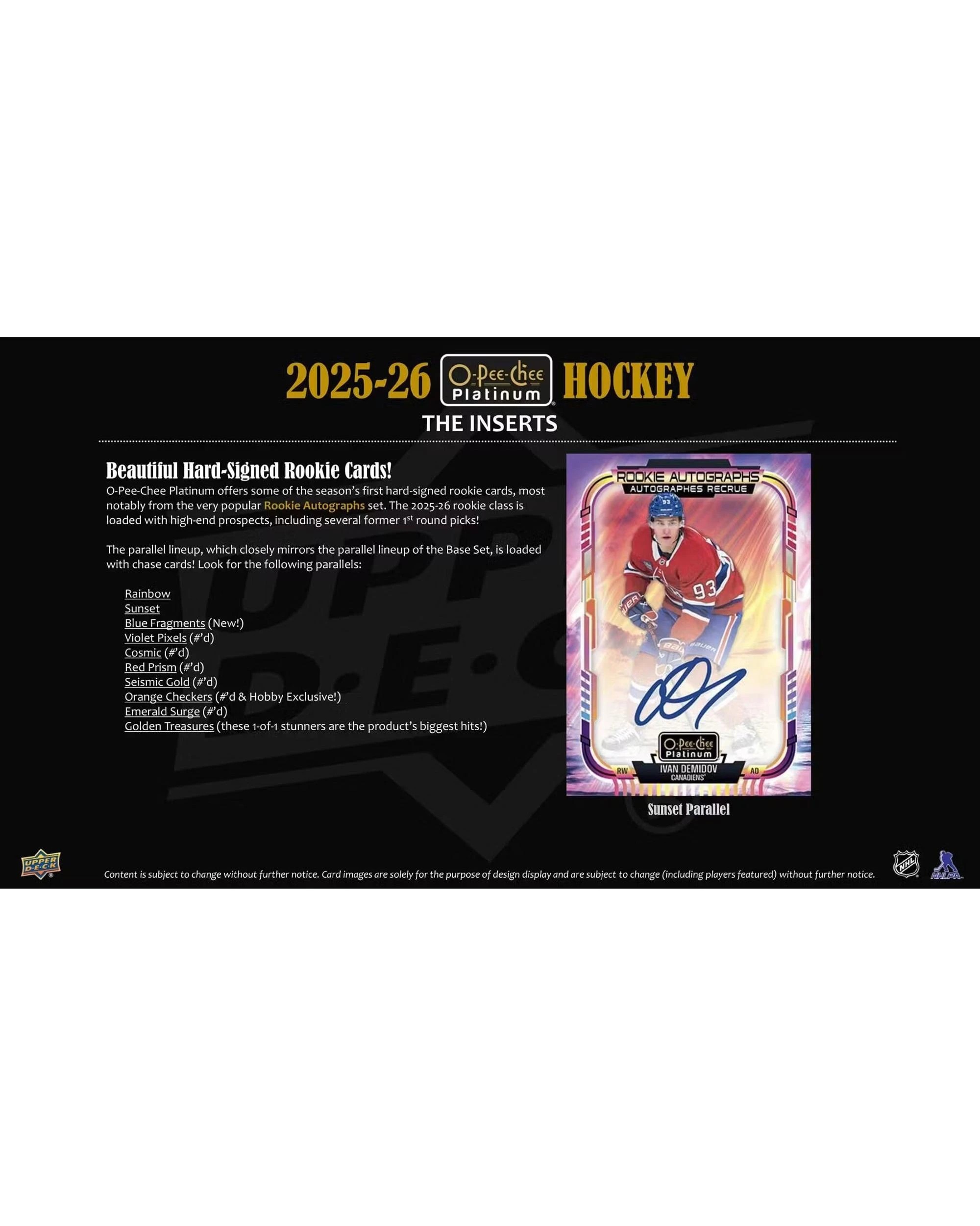 5 Upper Deck 2025/2026 NHL O-Pee-Chee Platinum Hockey Hobby Pack, 5 of 7