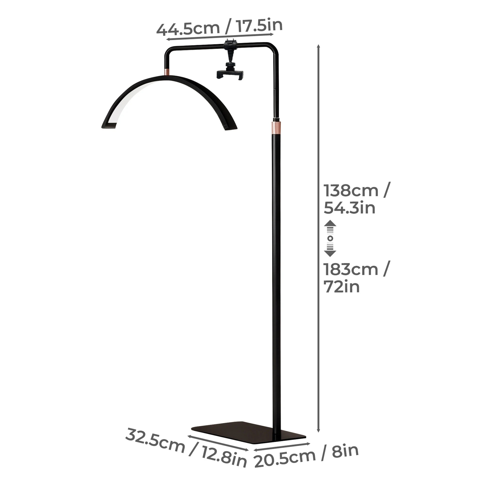 3 Emitto LED Lash Light Half Moon Lamp for Lash Extension Tattoo Aluminium Alloy, 3 of 8