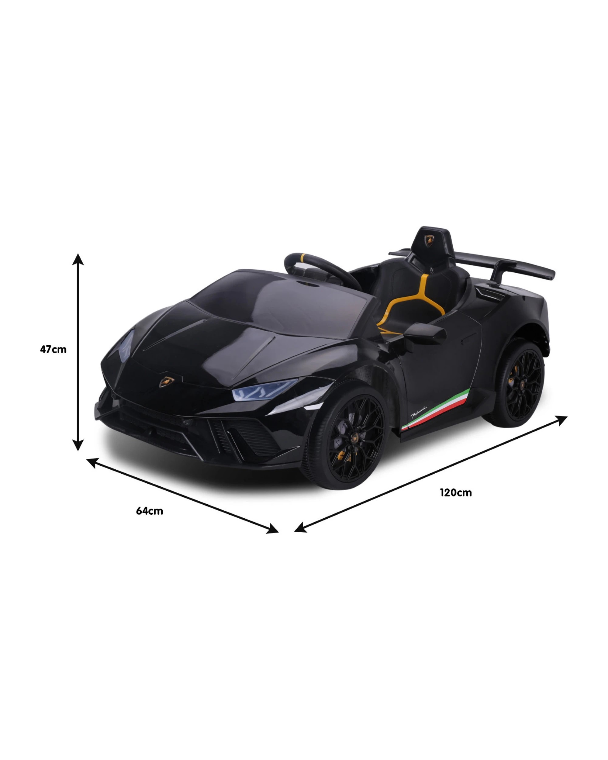 10 Kahuna Lamborghini Performante Kids Electric Ride On Car Black, 10 of 10