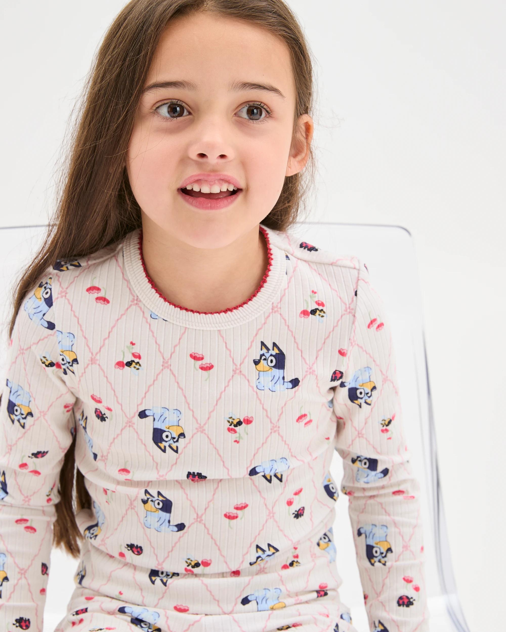 2 Bluey Younger Girls Elevated Knit Pyjama Set BLUEY, 2 of 7