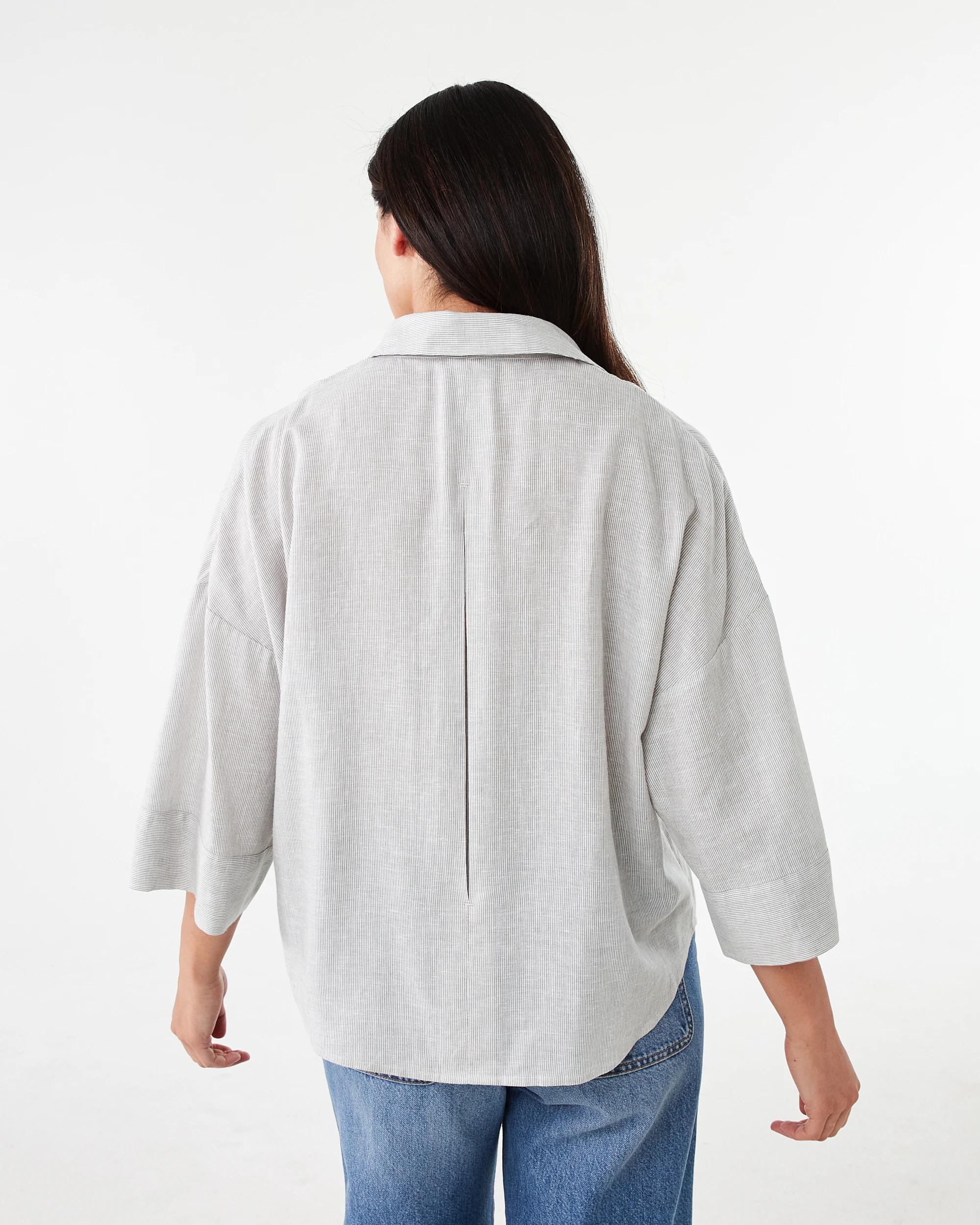 3 Long Sleeve V-Neck Dolman Shirt Dune B, 3 of 8