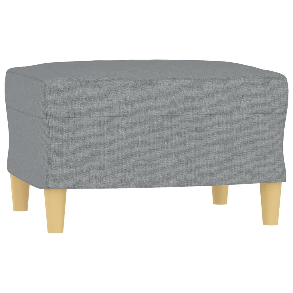 4 Vidaxl 3 Piece Sofa Set With Pillows Light Fabric - Grey, 4 of 8