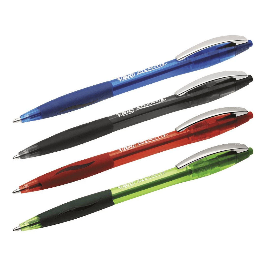 3 BIC Atlantis Retractable Ballpoint Pens Assorted 4 Pack, 3 of 4