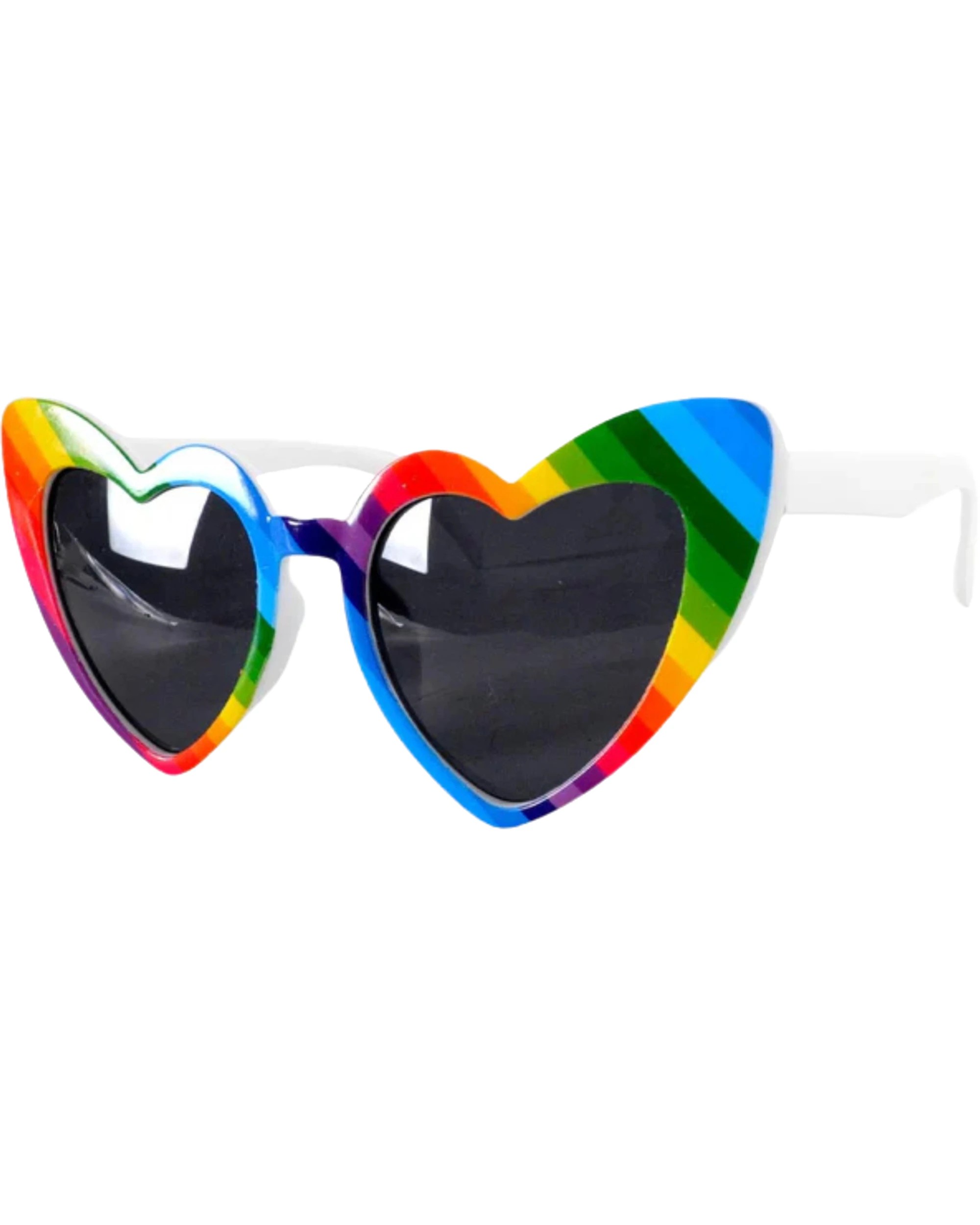 2 Partyrama Rainbow Printed Heart Party Glasses, 2 of 4