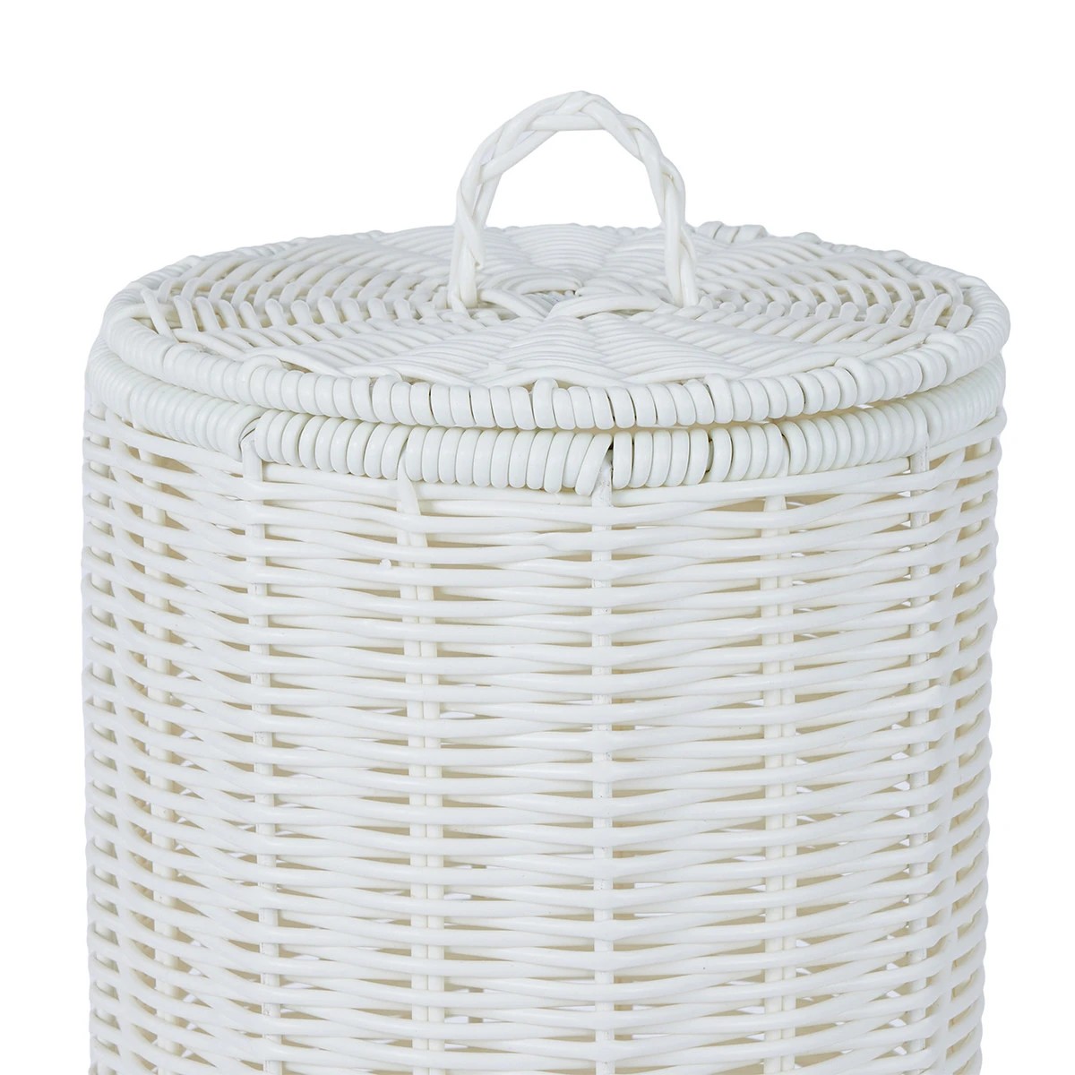 4 White Rattan Look Toilet Roll Holder, 4 of 8