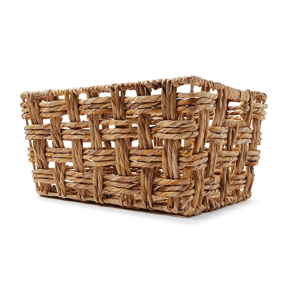 5 Rectangle Checkered Open Weave Basket - Natural, 5 of 8