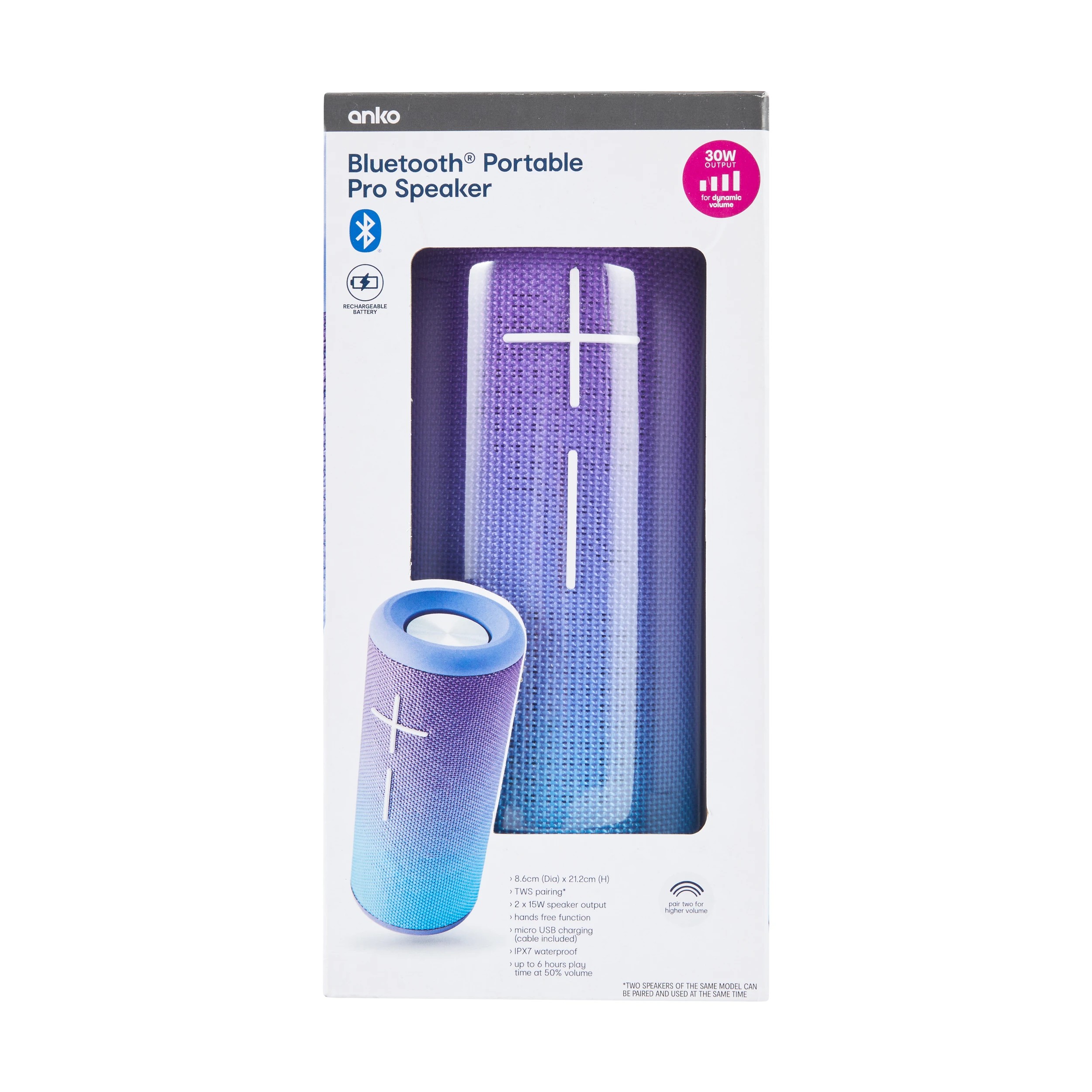 9 Bluetooth Portable Pro Speaker - Ombre, 9 of 10