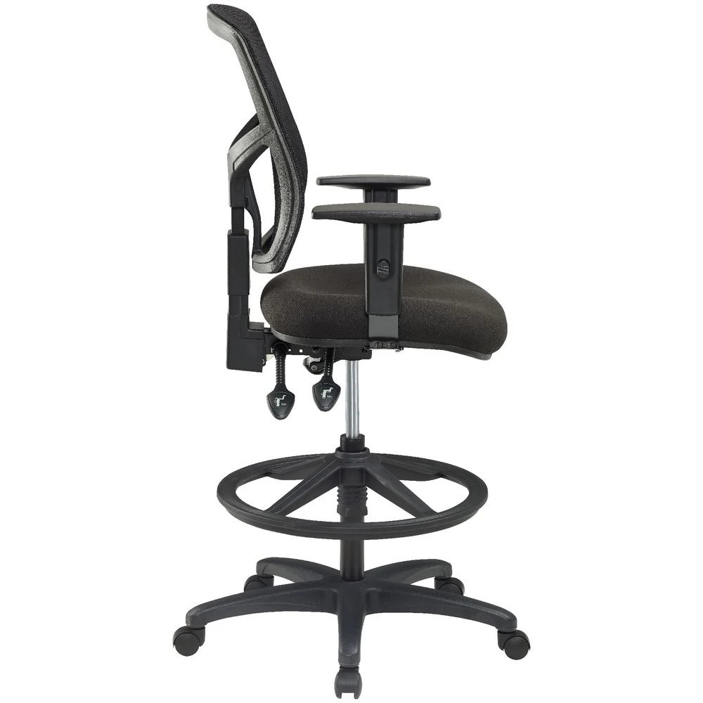2 Matrix Mesh 2 Drafting Chair With Arms Black Drafting Chairs, 2 of 5