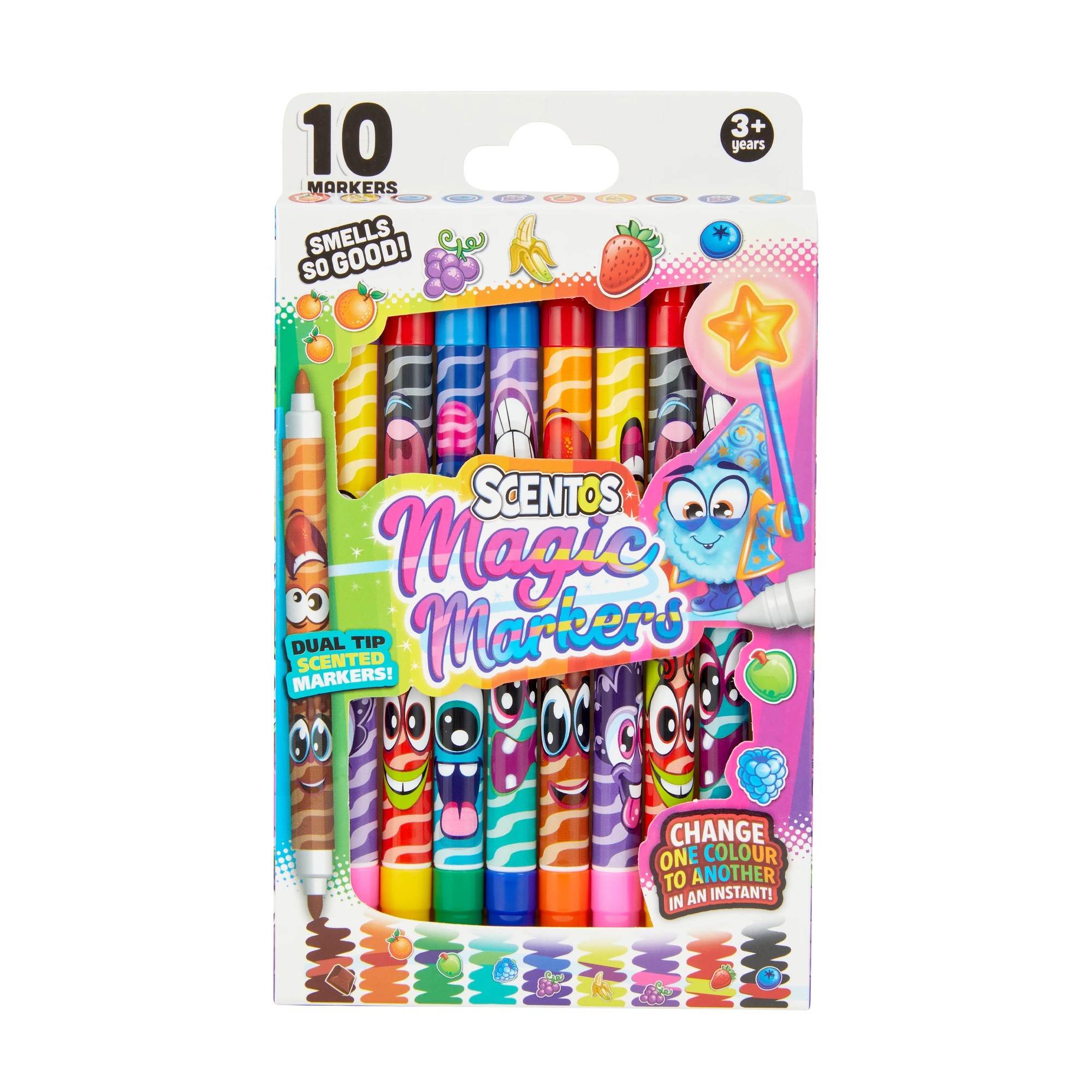 1 10 Pack Scentos Dual Tip Scented Magic Markers, 1 of 6