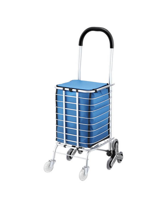 AUSWAY Foldable Shopping Trolley Cart Stair Climbing Wheeled Grocery Bag