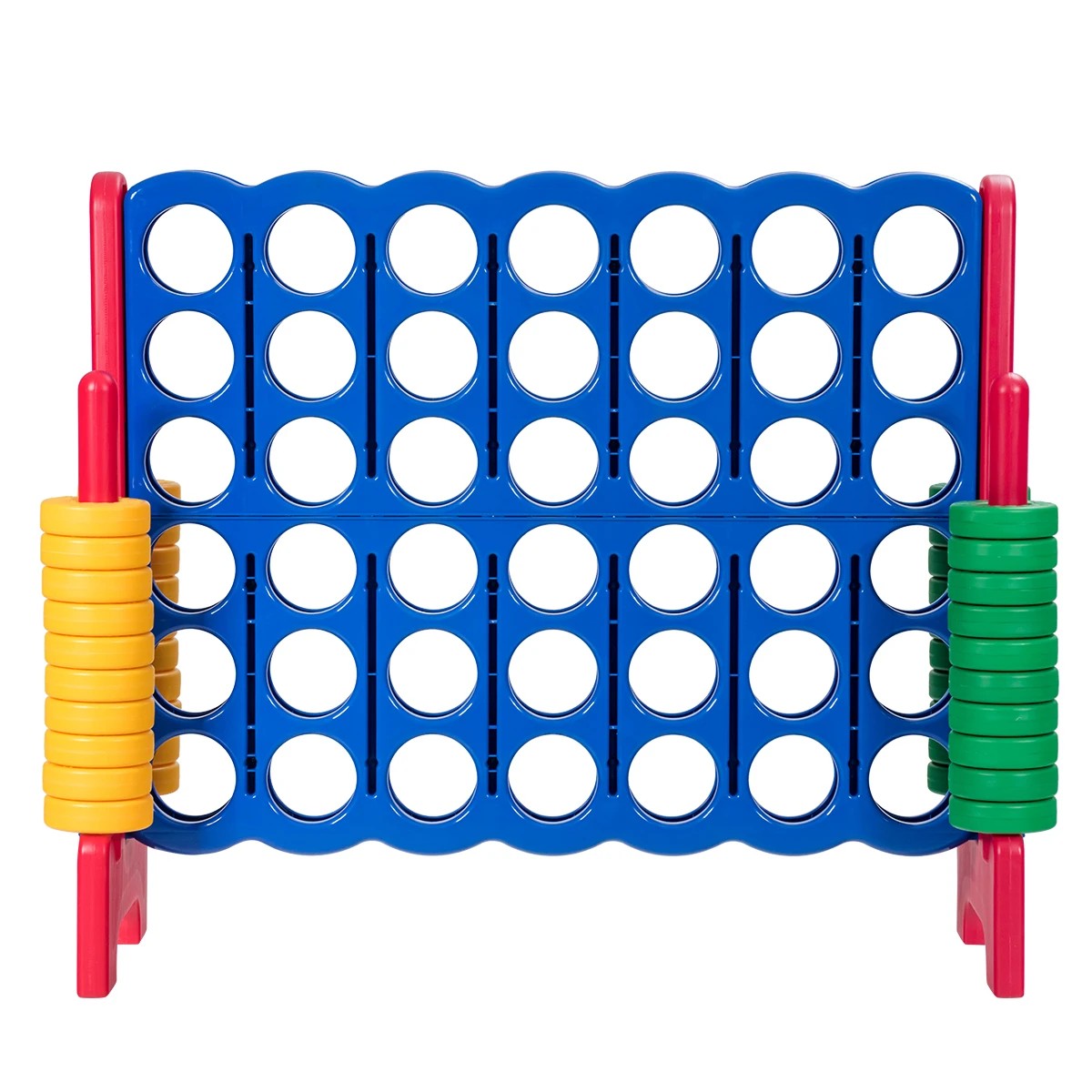 1 Costway Giant Connect 4 In A Row Jumbo Game Set, 1 of 4