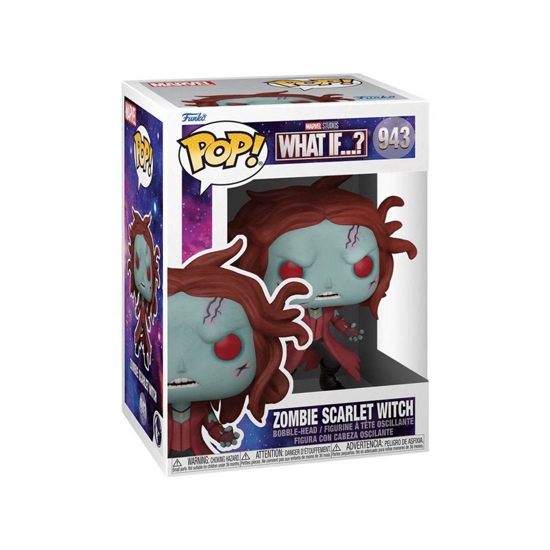 2 Pop Vinyl Figurine What If - Zombie Scarlet Witch - Collectible 10cm Figure - Multi, 2 of 3