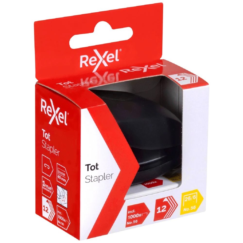 5 Rexel Tot Mini Stapler Black, 5 of 5