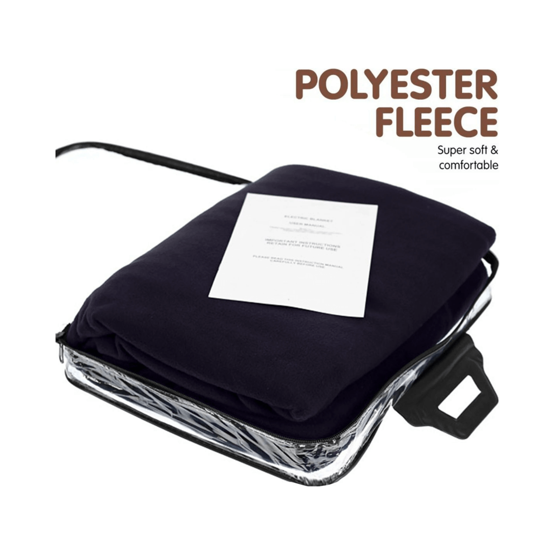 2 Laura Hill Heated Electric Car Blanket 150x110cm 12v - Blue
 - Single Bed, 2 of 5