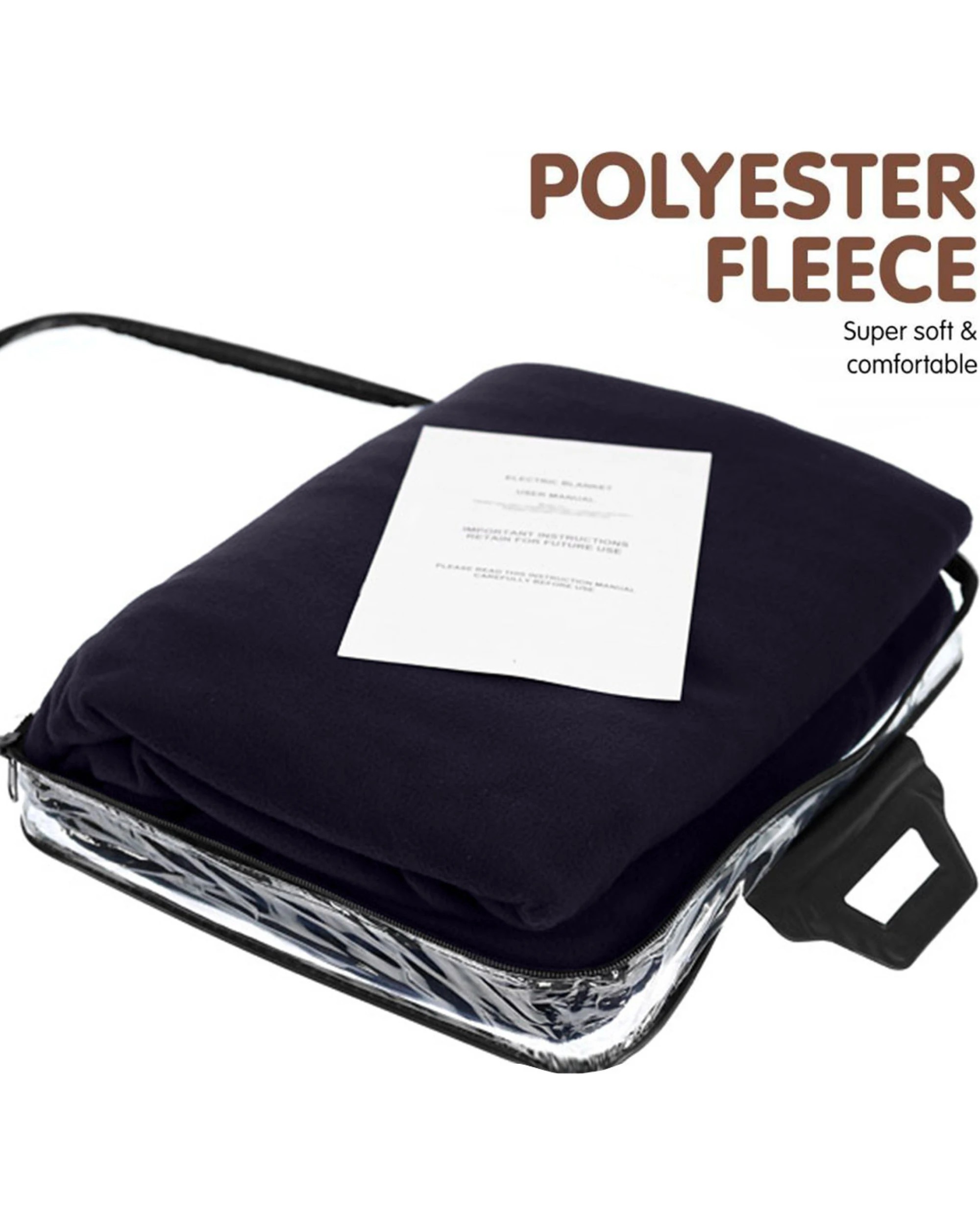 2 Laura Hill Heated Electric Car Blanket 150x110cm 12v - Blue
 - Single Bed, 2 of 5