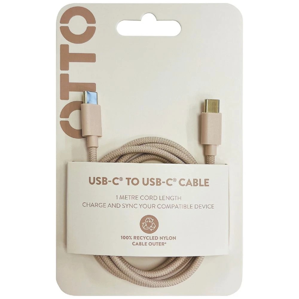 4 Otto USB-C to USB-C Cable 1m Pastel Pink, 4 of 4
