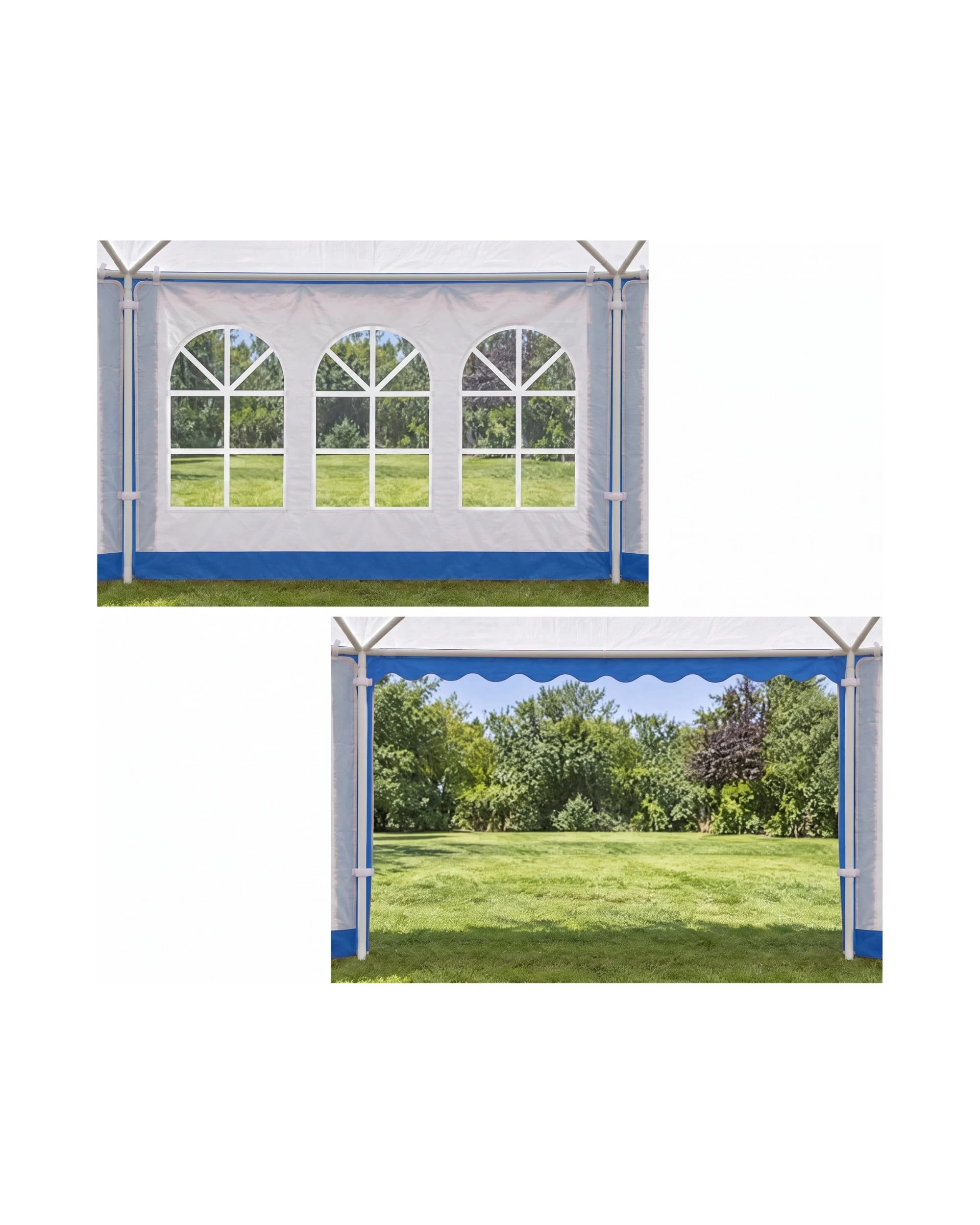 10 Wallaroo Large 4m x 8m Gazebo Party Wedding Tent Outdoor Event Marquee Canopy - Blue, 10 of 10