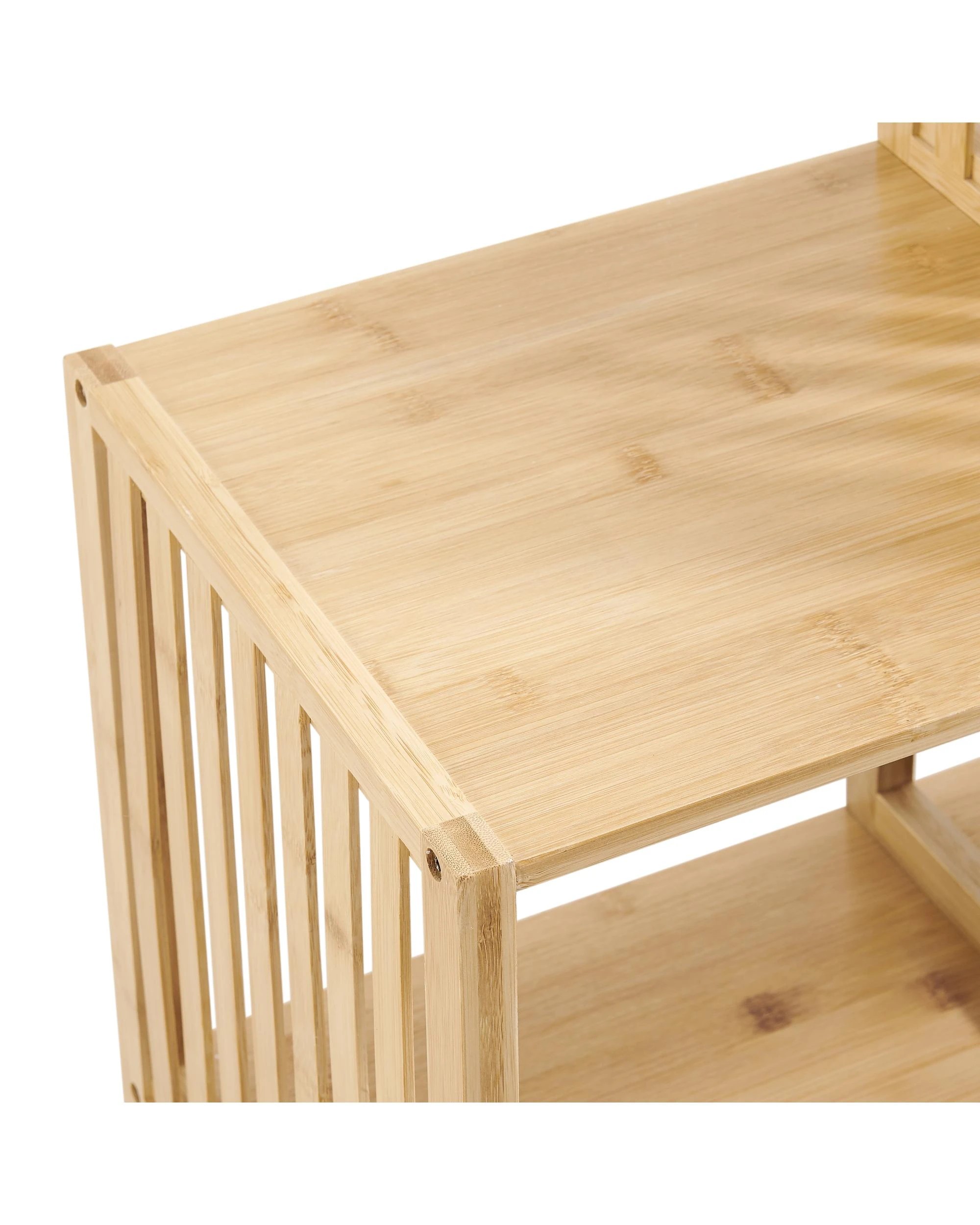 6 Kodu Open Shelf Bookshelf Display Unit 3 Step Bamboo - Natural, 6 of 9
