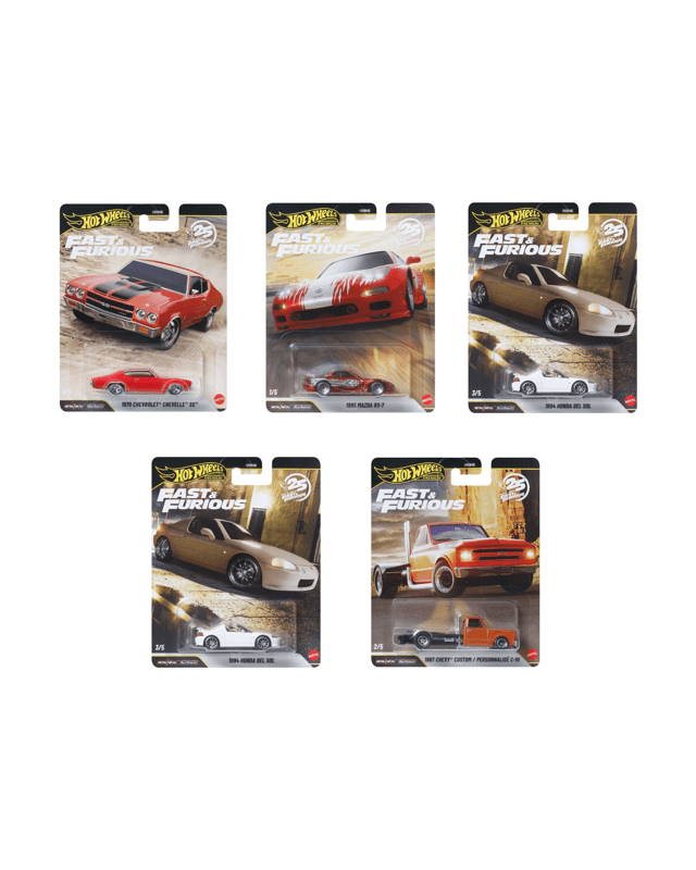 Hot Wheels Premium Fast & Furious 1:64 Scale Cars - Asso