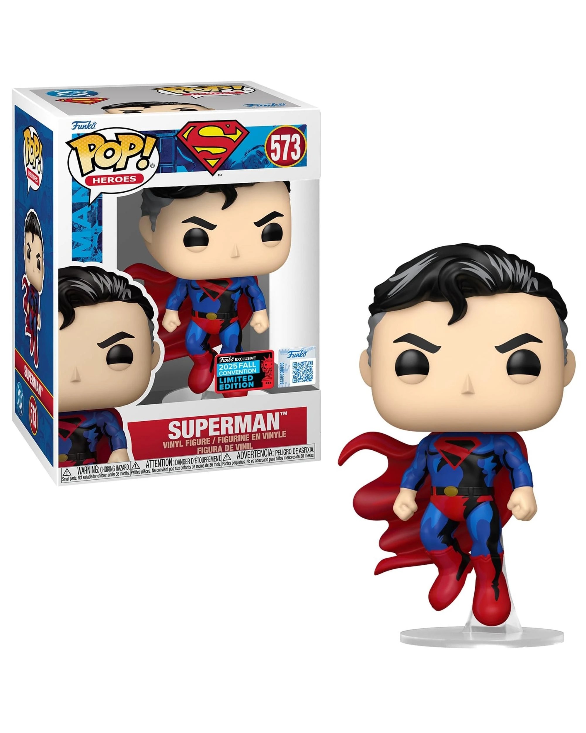 1 DC Comics Superman Retro Comic Flying 2025 NYCC Exclusive Funko POP! Vinyl, 1 of 3