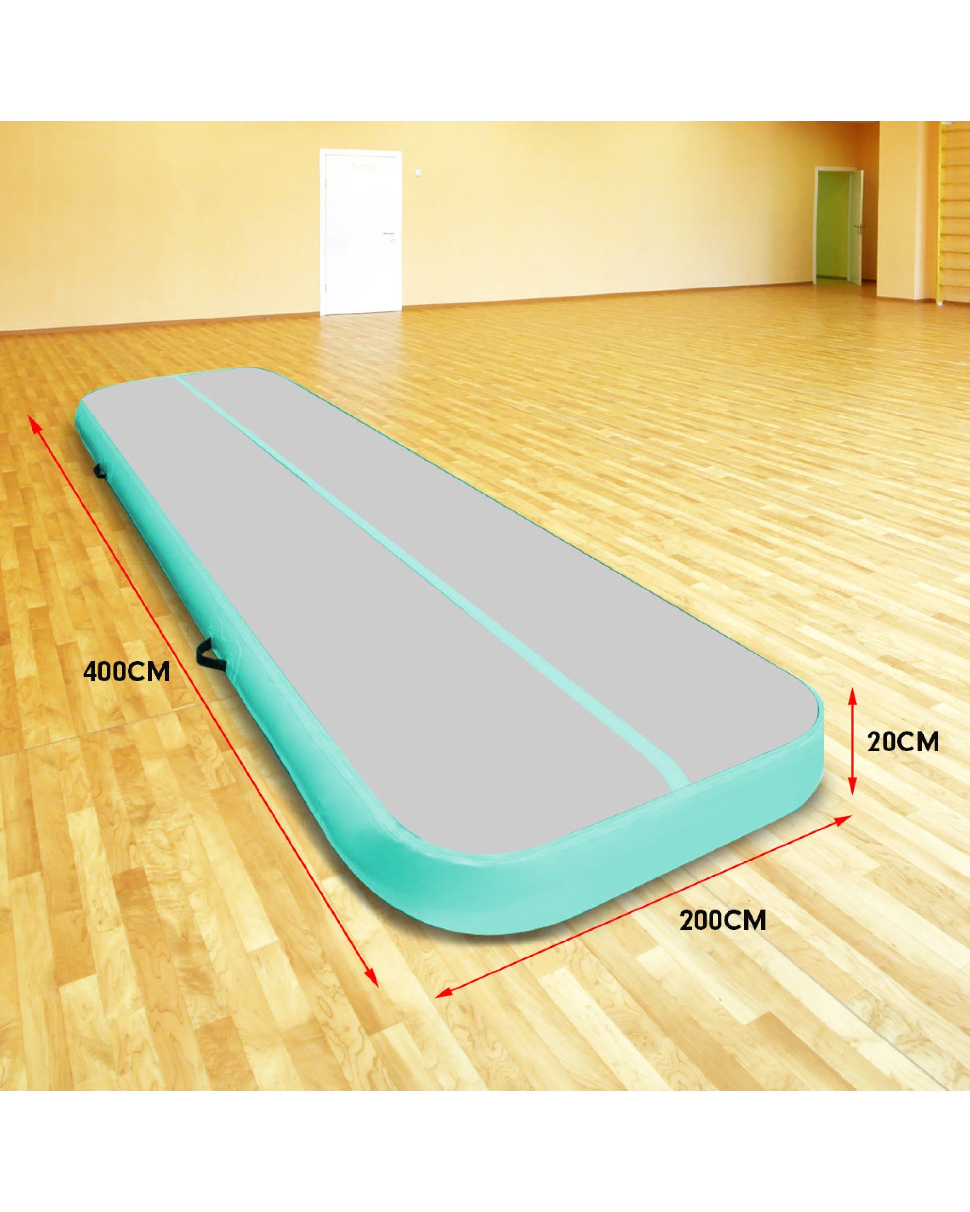 3 Powertrain Sports 4m x 2m Air Track Gymnastics Mat Tumbling Exercise, 3 of 8