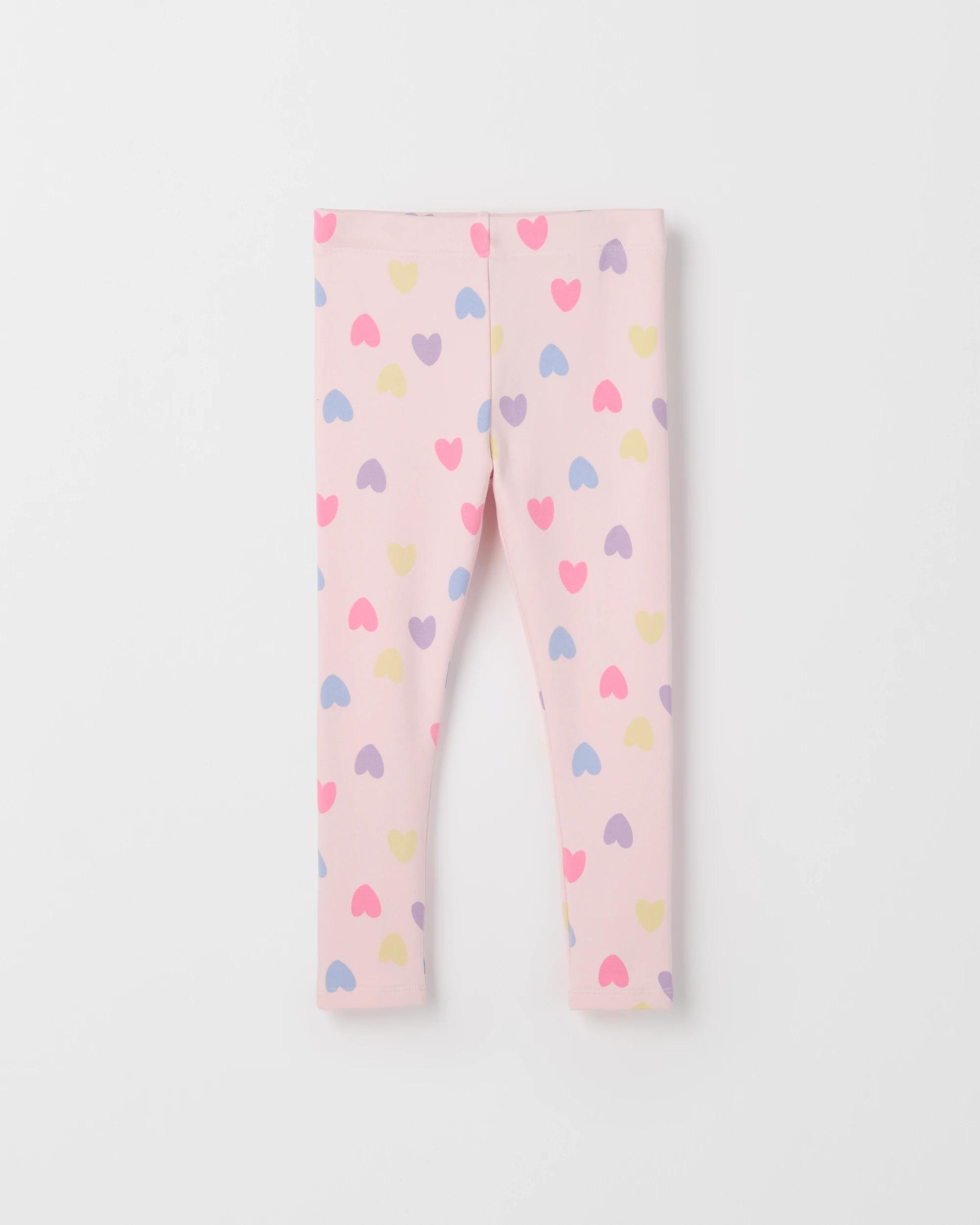 1 Target Kids Australian Cotton Toasti Leggings HEART AOP MULTI, 1 of 2