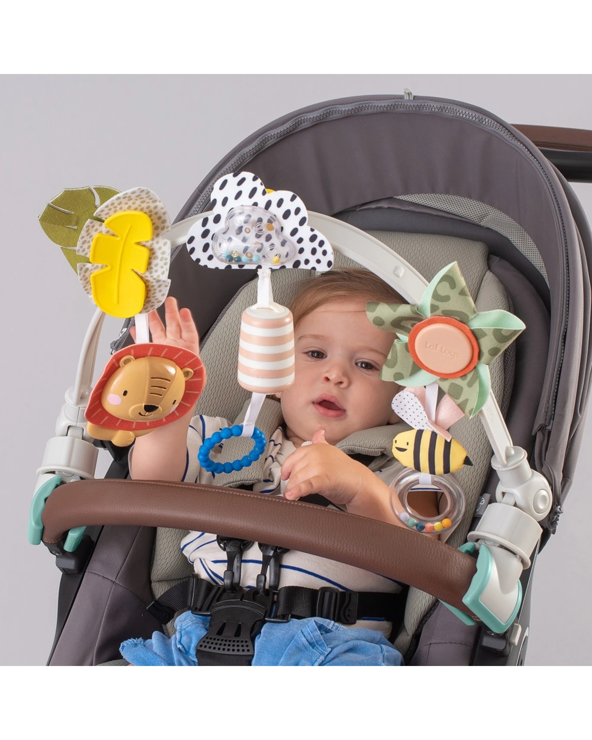 2 Taf Toys Savannah Adventure Arch Flexible Baby Stroller Toy With 3 Accessories - Multi, 2 of 4