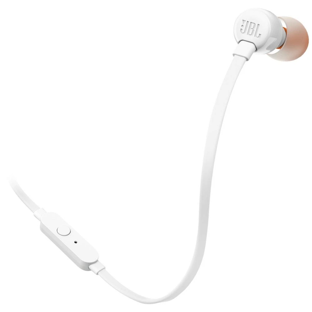 1 JBL T110 Earphones White, 1 of 4