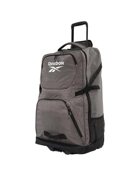Reebok 87L Trekker Lightweight Crushed Nylon Trolley Bag Rolling Ball Bearing Wheels - Grey
