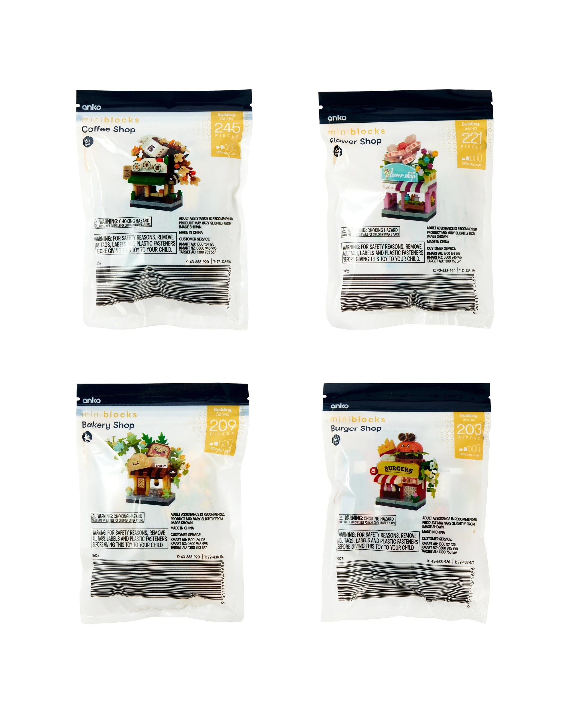 6 Mini Blocks Building Series: Mini Shop - Assorted, 6 of 6