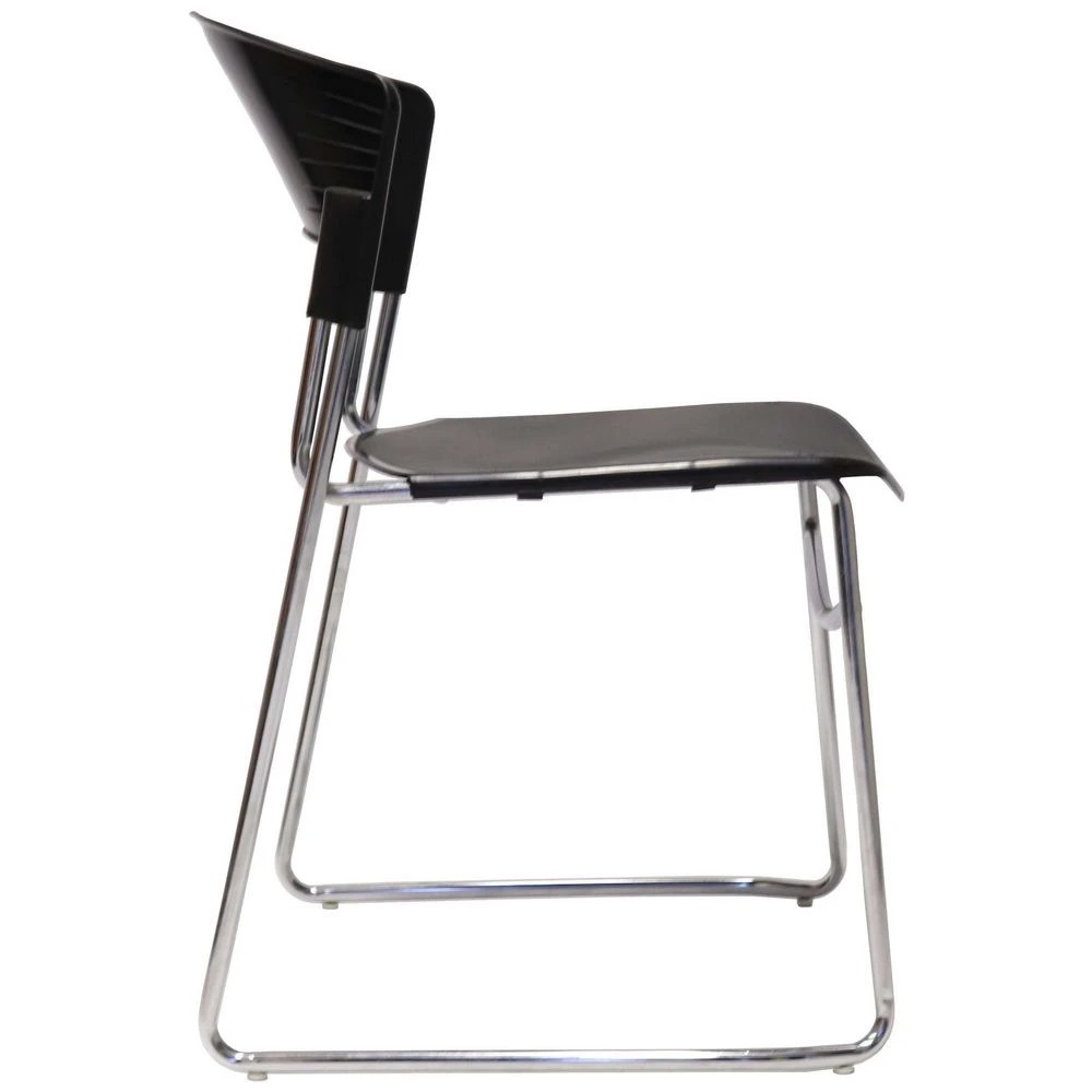 2 Rapidline Zola Stackable Chair Black Visitor Chairs and Stools, 2 of 5