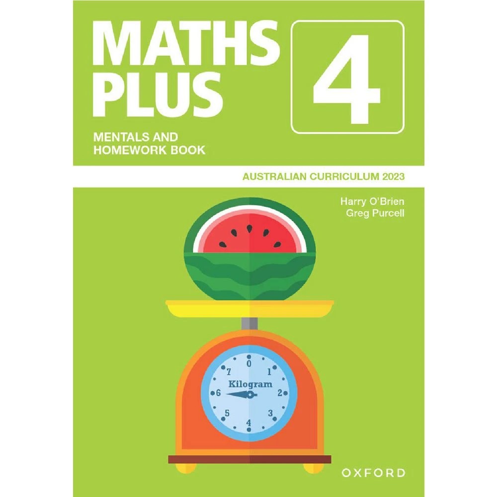 1 Maths Plus Australian Curriculum Mentals & Homework Book 4, 1 of 3
